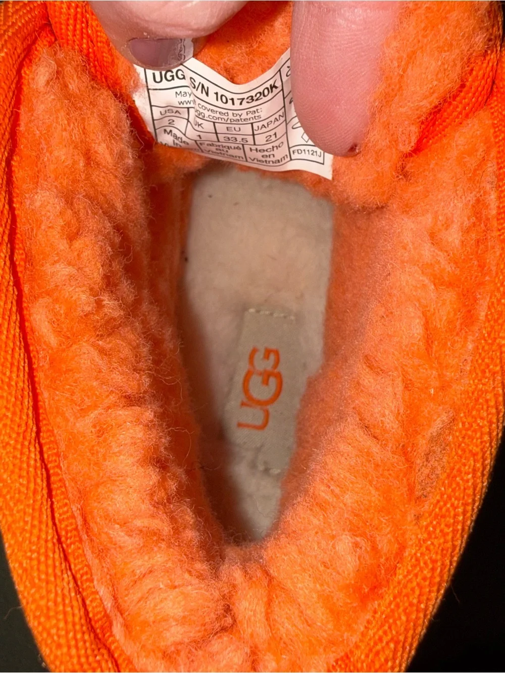 UGG Kids Orange Suede Lace-Up Boots size 2